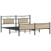 Estructura de cama sin colchón metal roble Sonoma 183x213 cm