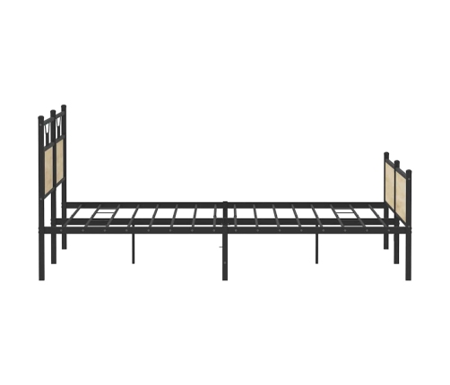 Estructura de cama sin colchón metal roble Sonoma 183x213 cm