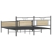 Estructura de cama sin colchón metal roble Sonoma 183x213 cm