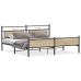 Estructura de cama sin colchón metal roble Sonoma 193x203 cm