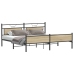 Estructura de cama sin colchón metal roble Sonoma 193x203 cm