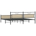 Estructura de cama sin colchón metal roble Sonoma 193x203 cm