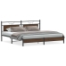 Estructura de cama sin colchón metal roble marrón 193x203 cm