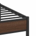 Estructura de cama sin colchón metal roble marrón 183x213 cm