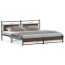 Estructura de cama sin colchón metal roble marrón 193x203 cm