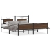 Estructura de cama sin colchón metal roble marrón 183x213 cm