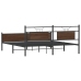 Estructura de cama sin colchón metal roble marrón 183x213 cm