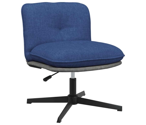 Silla de oficina giratoria de tela azul