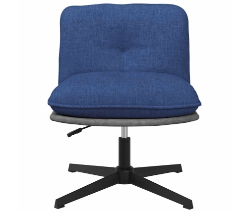 Silla de oficina giratoria de tela azul