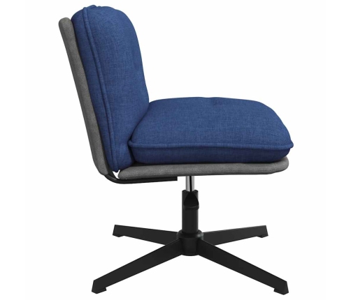 Silla de oficina giratoria de tela azul