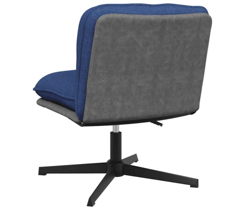 Silla de oficina giratoria de tela azul