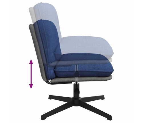 Silla de oficina giratoria de tela azul