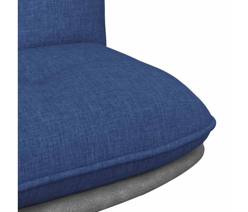 Silla de oficina giratoria de tela azul