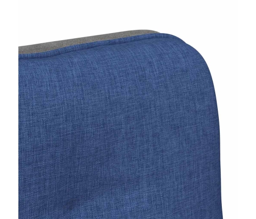 Silla de oficina giratoria de tela azul