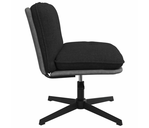 Silla de oficina giratoria de tela negra