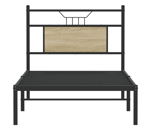 Estructura de cama sin colchón madera roble Sonoma 75x190 cm