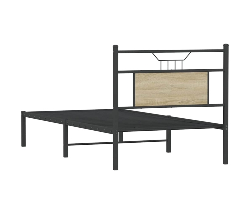 Estructura de cama sin colchón madera roble Sonoma 75x190 cm