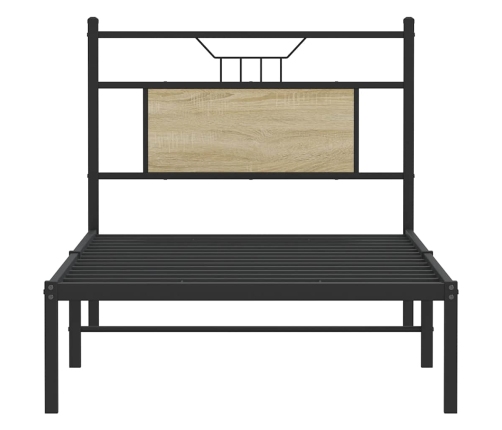 Estructura de cama sin colchón madera roble Sonoma 90x190 cm