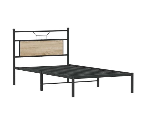 Estructura de cama sin colchón madera roble Sonoma 100x190 cm