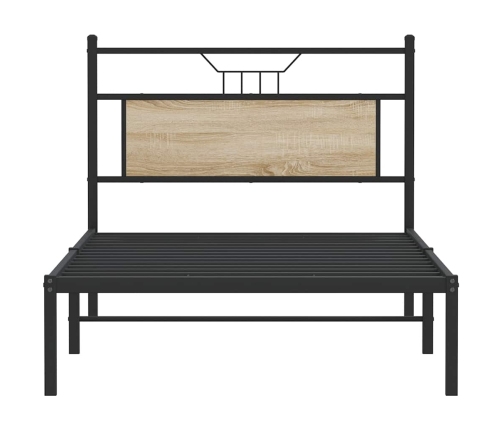 Estructura de cama sin colchón madera roble Sonoma 100x190 cm