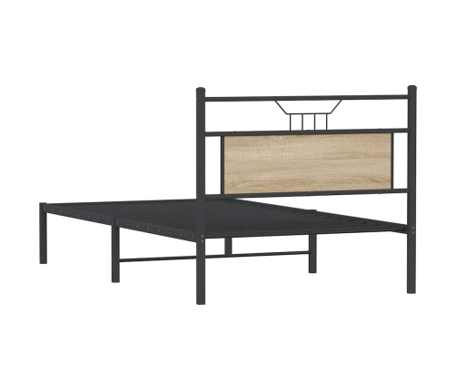 Estructura de cama sin colchón madera roble Sonoma 100x190 cm