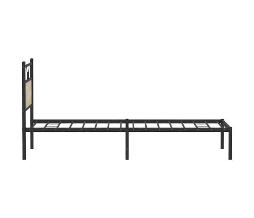 Estructura de cama sin colchón 107x203 cm madera roble Sonoma