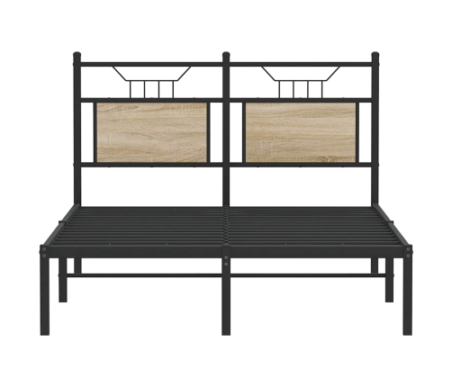 Estructura de cama sin colchón madera roble Sonoma 120x190 cm