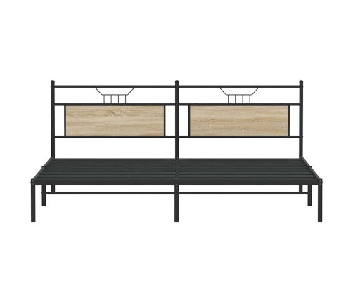 Estructura de cama sin colchón roble Sonoma 193x203 cm