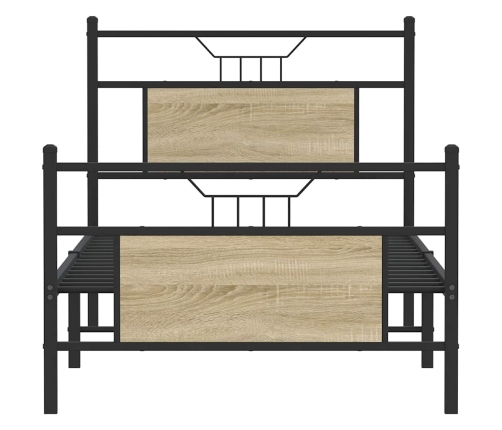 Estructura de cama sin colchón madera roble Sonoma 75x190 cm