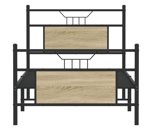 Estructura de cama sin colchón madera roble Sonoma 90x190 cm