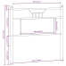Cabecero de madera de ingeniería y acero roble Sonoma 90 cm