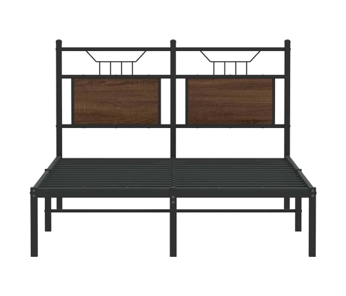 Estructura de cama sin colchón madera marrón roble 120x190 cm