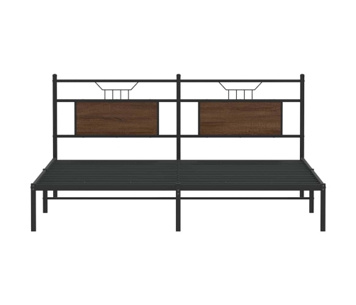 Estructura de cama sin colchón roble marrón 183x213 cm