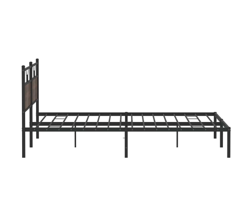 Estructura de cama sin colchón roble marrón 193x203 cm