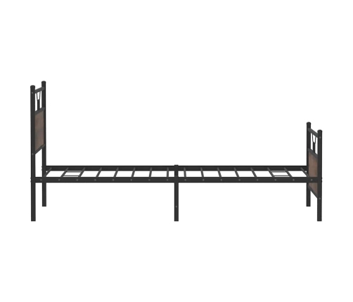 Estructura de cama sin colchón roble marrón 107x203 cm