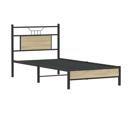 Estructura de cama sin colchón madera roble Sonoma 80x200 cm