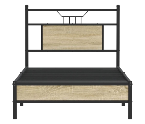 Estructura de cama sin colchón madera roble Sonoma 90x190 cm