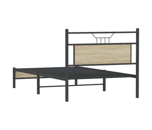 Estructura de cama sin colchón madera roble Sonoma 100x190 cm