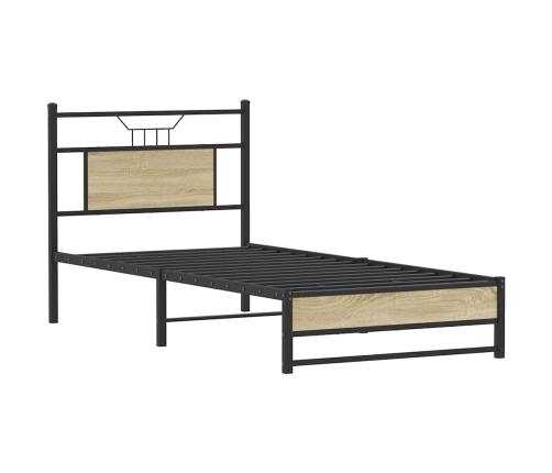 Estructura de cama sin colchón madera roble Sonoma 80x200 cm