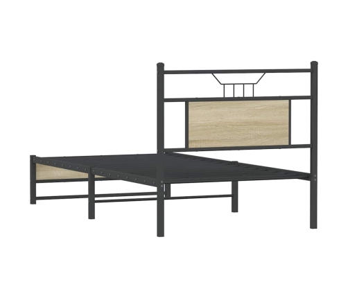 Estructura de cama sin colchón madera roble Sonoma 80x200 cm