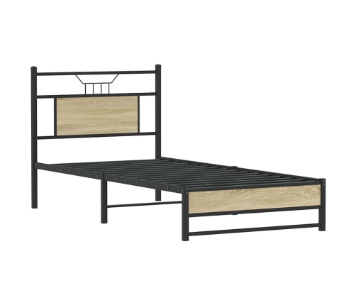 Estructura de cama sin colchón madera roble Sonoma 90x190 cm