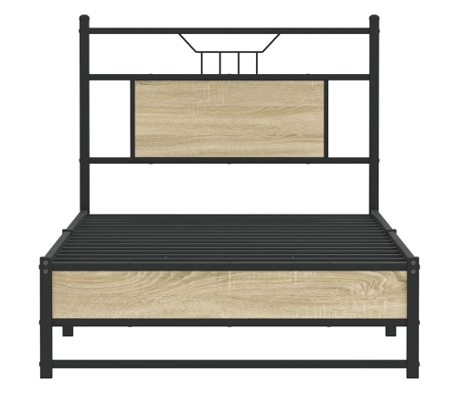 Estructura de cama sin colchón madera roble Sonoma 90x190 cm