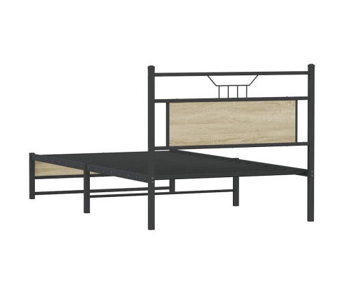 Estructura de cama sin colchón madera roble Sonoma 100x190 cm