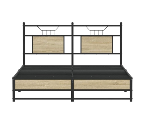 Estructura de cama sin colchón madera roble Sonoma 140x190 cm