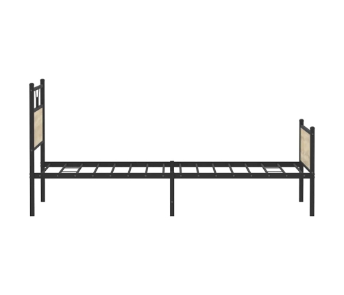 Estructura de cama sin colchón 107x203 cm madera roble Sonoma