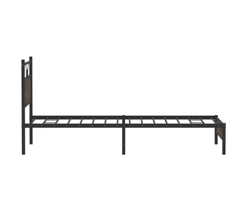 Estructura de cama sin colchón roble marrón 107x203 cm