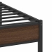 Estructura de cama sin colchón madera marrón roble 100x190 cm