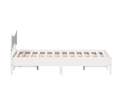 Estructura de cama sin colchón madera maciza blanca 200x200 cm