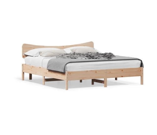 Estructura de cama sin colchón madera maciza de pino 180x200 cm