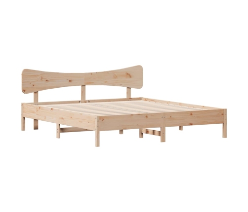 Estructura de cama sin colchón madera maciza de pino 180x200 cm